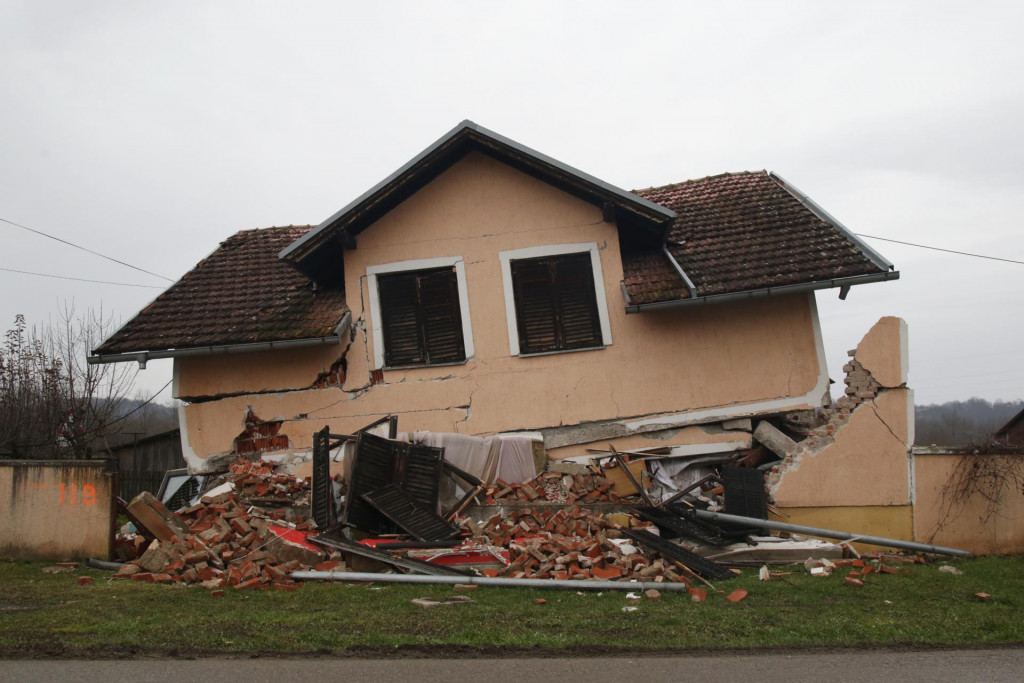 Područje Sisačko-moslavačke županije nastradalo od potresa, selo Prekopa
