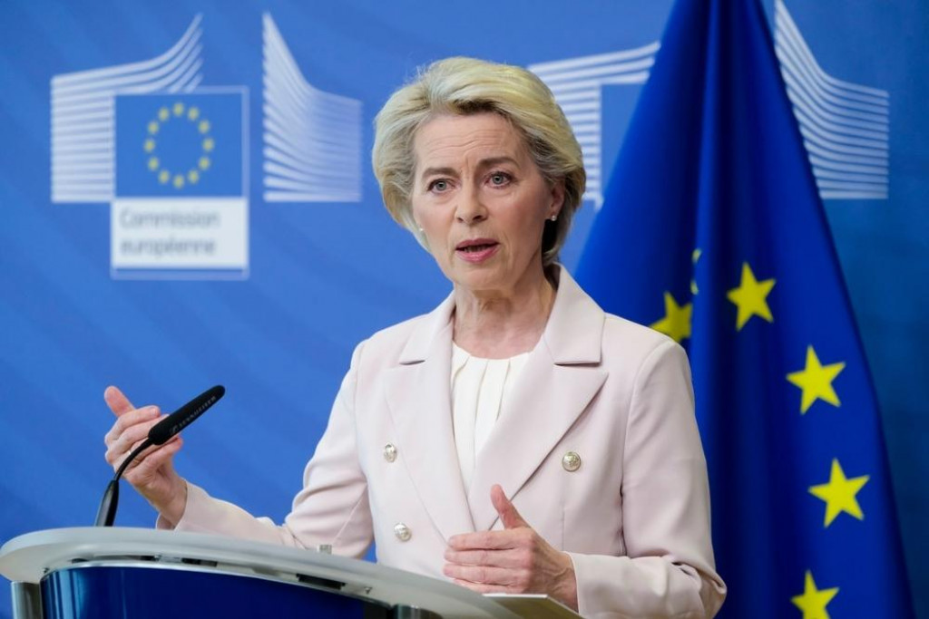 &lt;p&gt;EU Commission President Ursula von der Leyen gives a presser following the announcement by Gazprom on the disruption of gas deliveries to certain EU Member States, in Brussels, Belgium, 27 April 2022&lt;/p&gt;