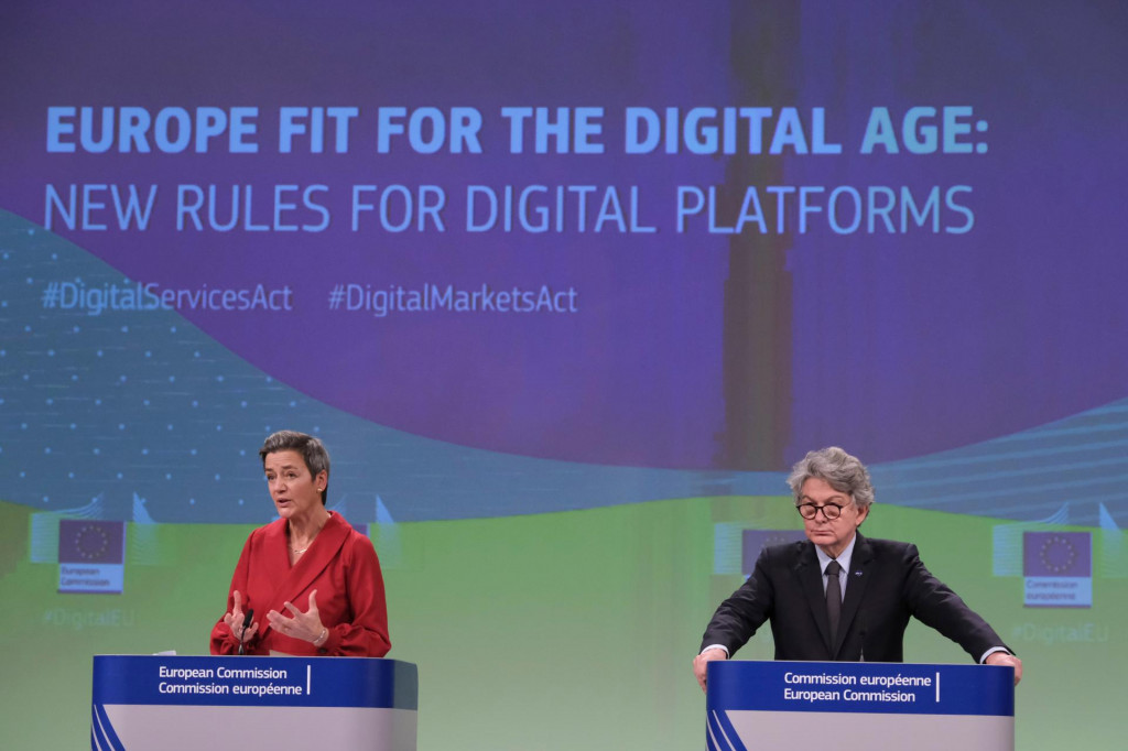 &lt;p&gt;Margrethe VESTAGER and Commissioner Thierry BRETON Digital Services Act and the Digital Markets Act in Brussel&lt;/p&gt;