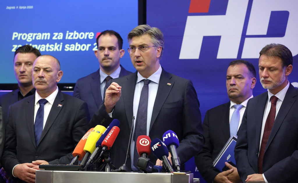 &lt;p&gt;Predsjednik HDZ-a Andrej Plenković predstavlja izborni program ”Sigurna Hrvatska”&lt;/p&gt;