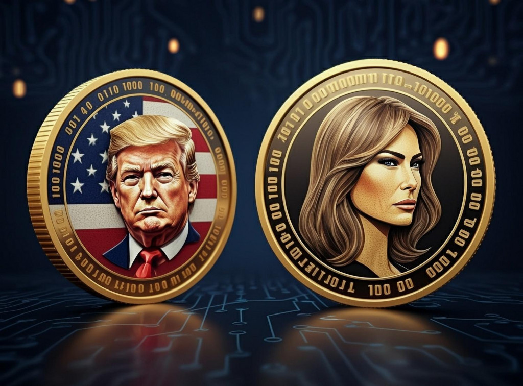 &lt;p&gt;TRUMP and MELANIA crypto coins&lt;/p&gt;