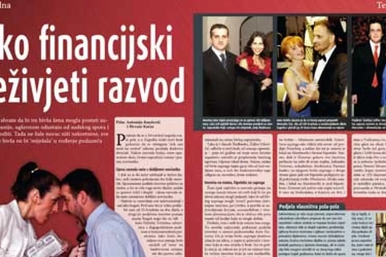 Debljina novčanika određuje cijenu razvoda