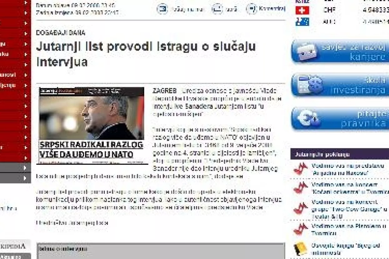 Jutarnji list ispričao se Sanaderu i čitateljima