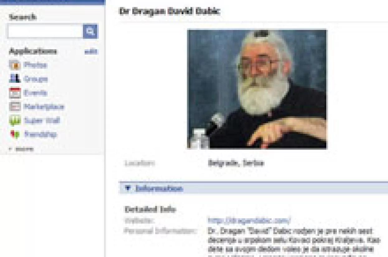Srpski zločinac na noge digao i Facebook