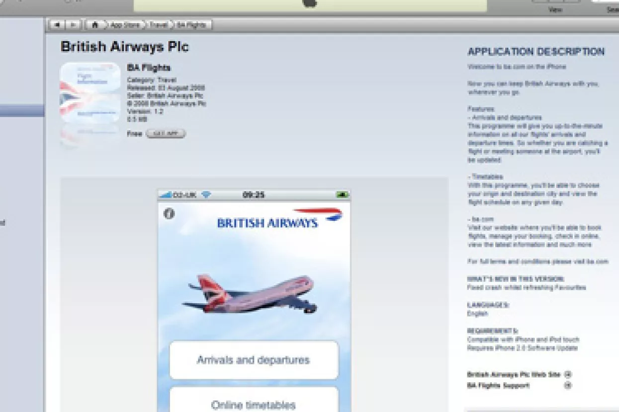 Aplikacija British Airwaysa za iPhone dostupna i hrvatskim korisnicima