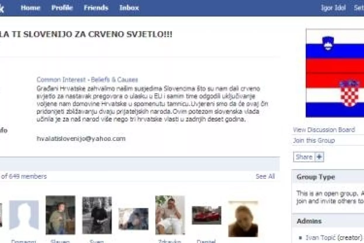 Facebook skupina 'Crveno svjetlo za Hrvatsku' ima 5.130 članova u Sloveniji