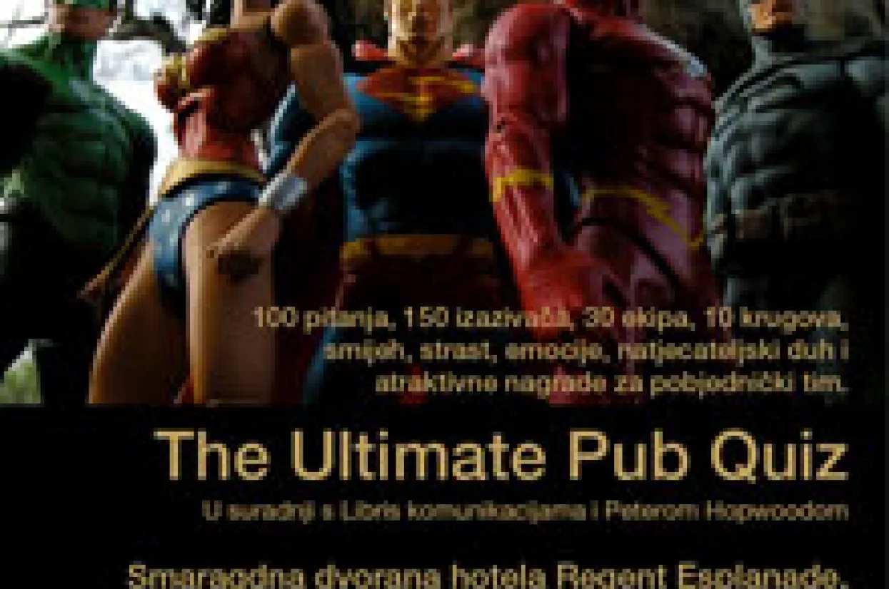 The Ultimate Pub Quiz 1. listopada u hotelu Regent Esplanade