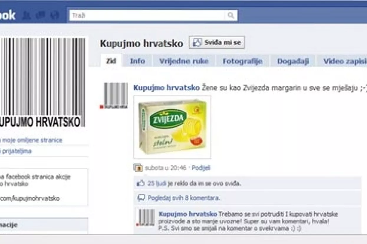 'Kupujmo hrvatsko' na Facebooku i Twitteru