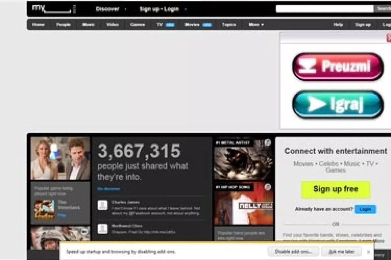 Uspon i pad MySpacea