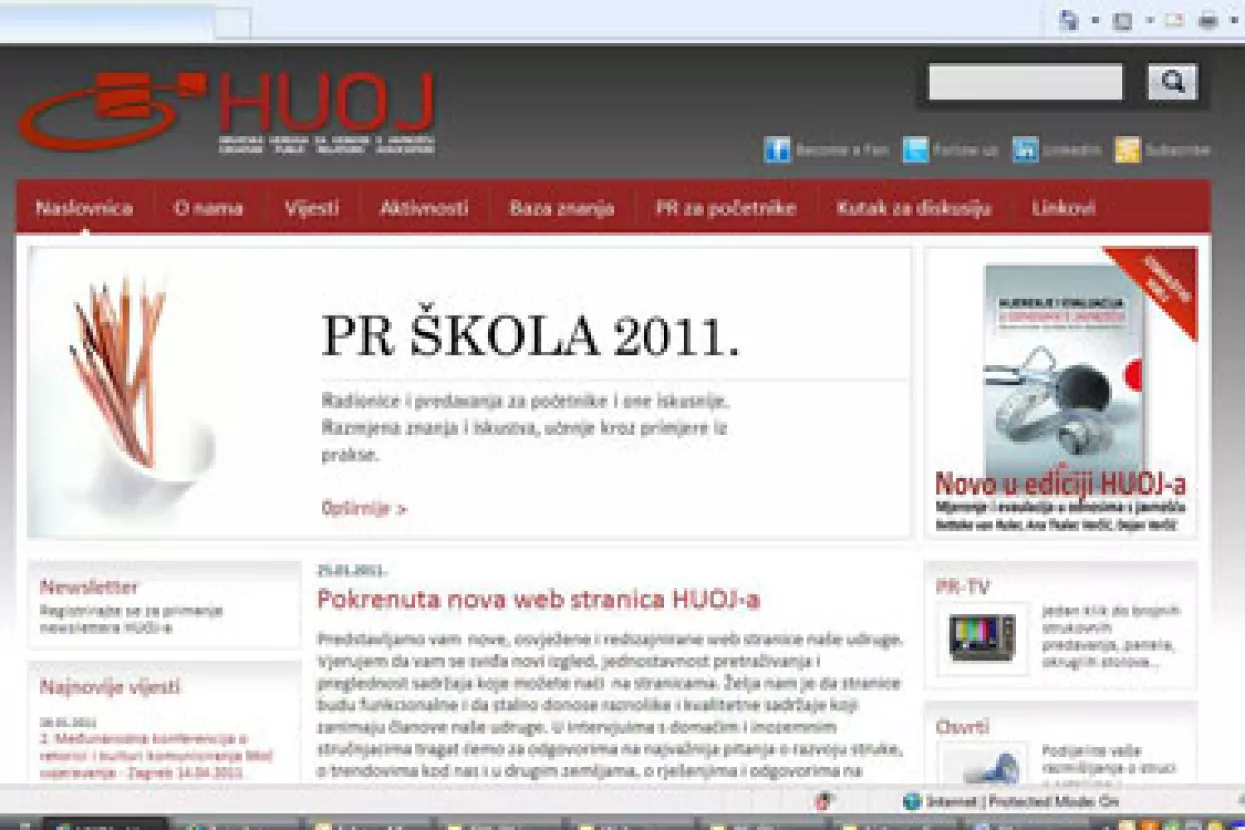 Redizajnirane web stranice HUOJ-a