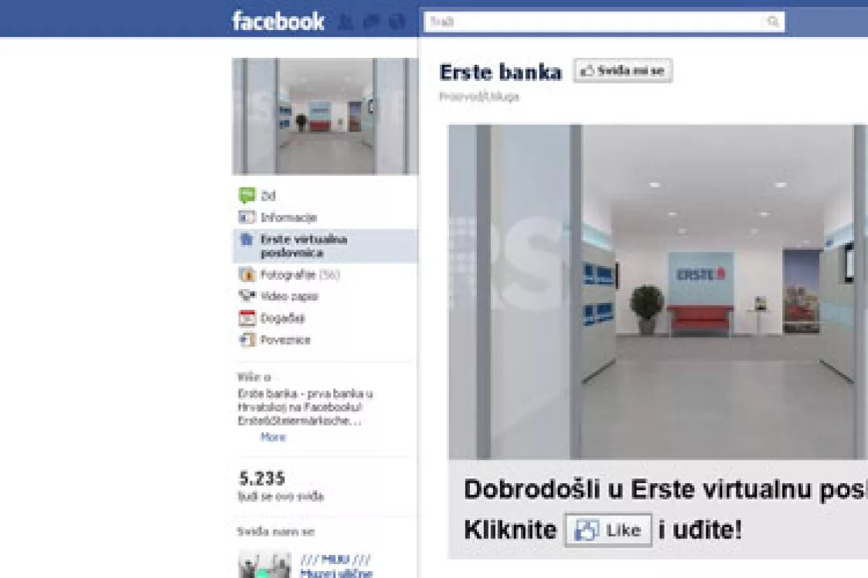 Erste banka predstavila virtualnu poslovnicu