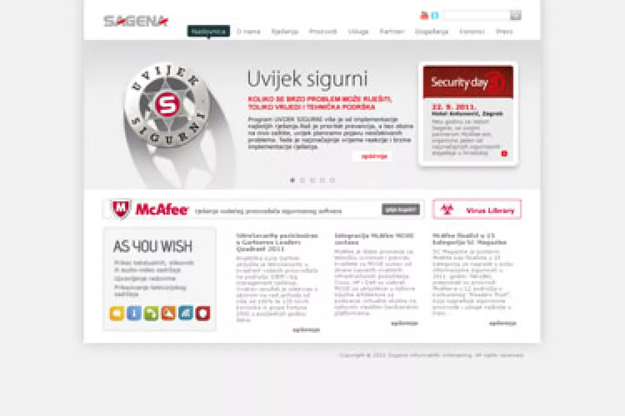 Sagena predstavila novu internetsku stranicu