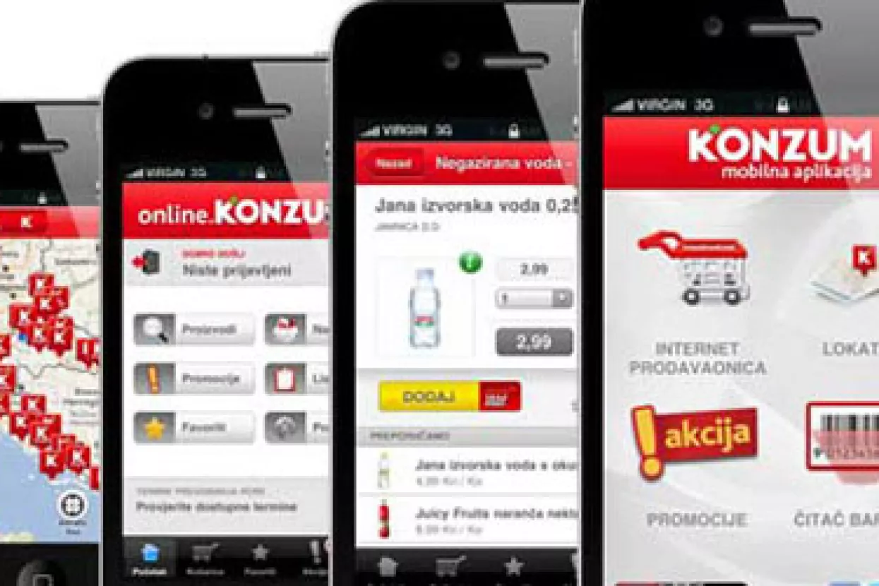 Konzum uveo aplikaciju za mobitele na Android platformi