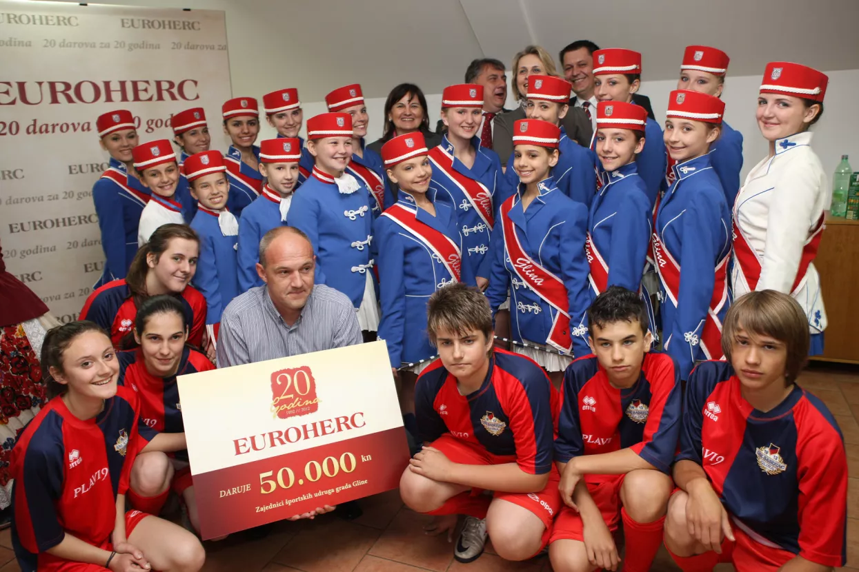 Euroherc Zajednici &scaron;portskih udruga Grada Gline donirao 50.000 kuna