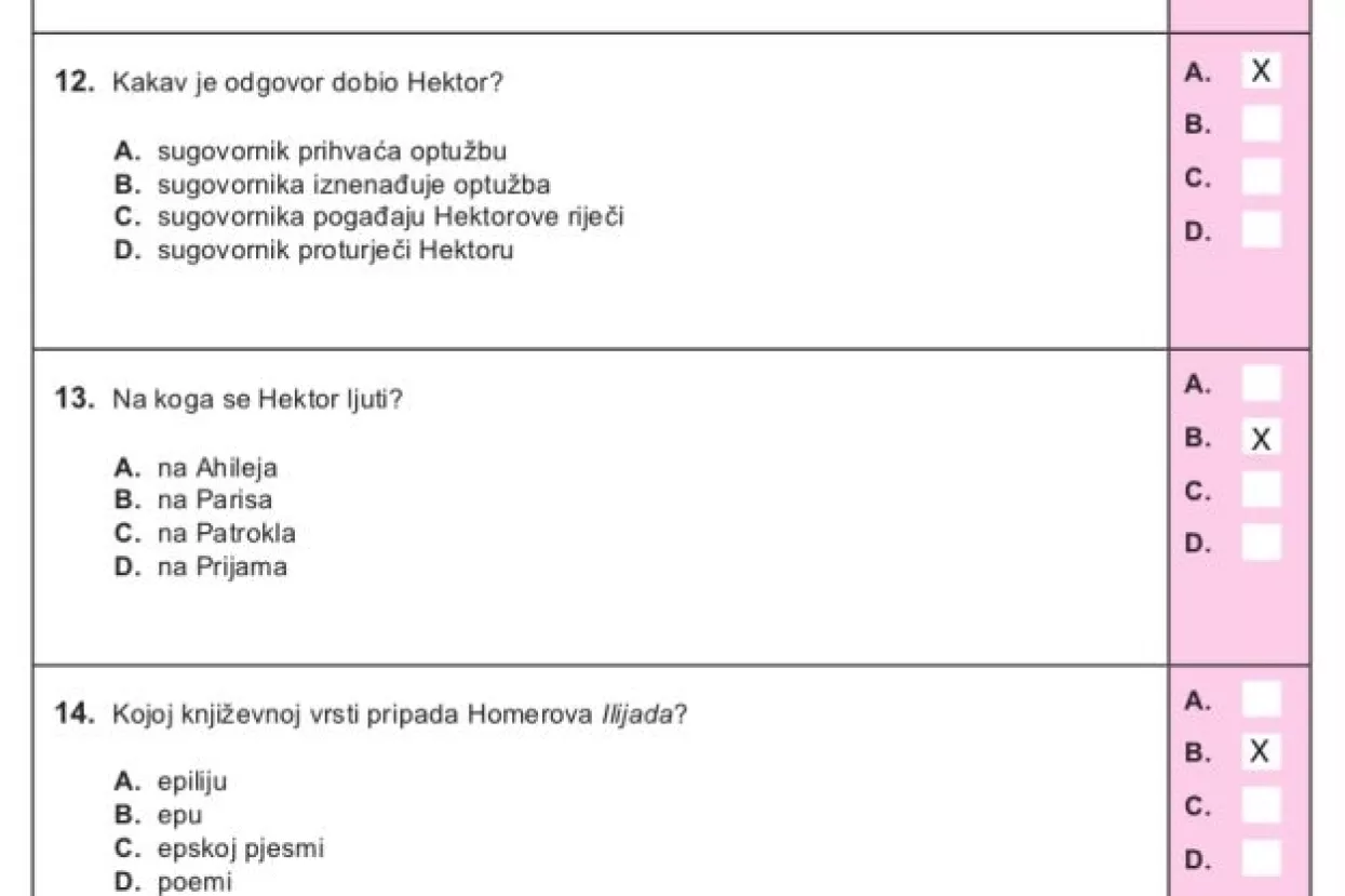 Znate li rije&scaron;iti test iz hrvatskog jezika?