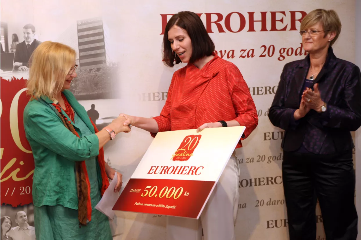 Euroherc Pučkom otvorenom učili&scaron;tu Zapre&scaron;ić donirao 50.000 kuna