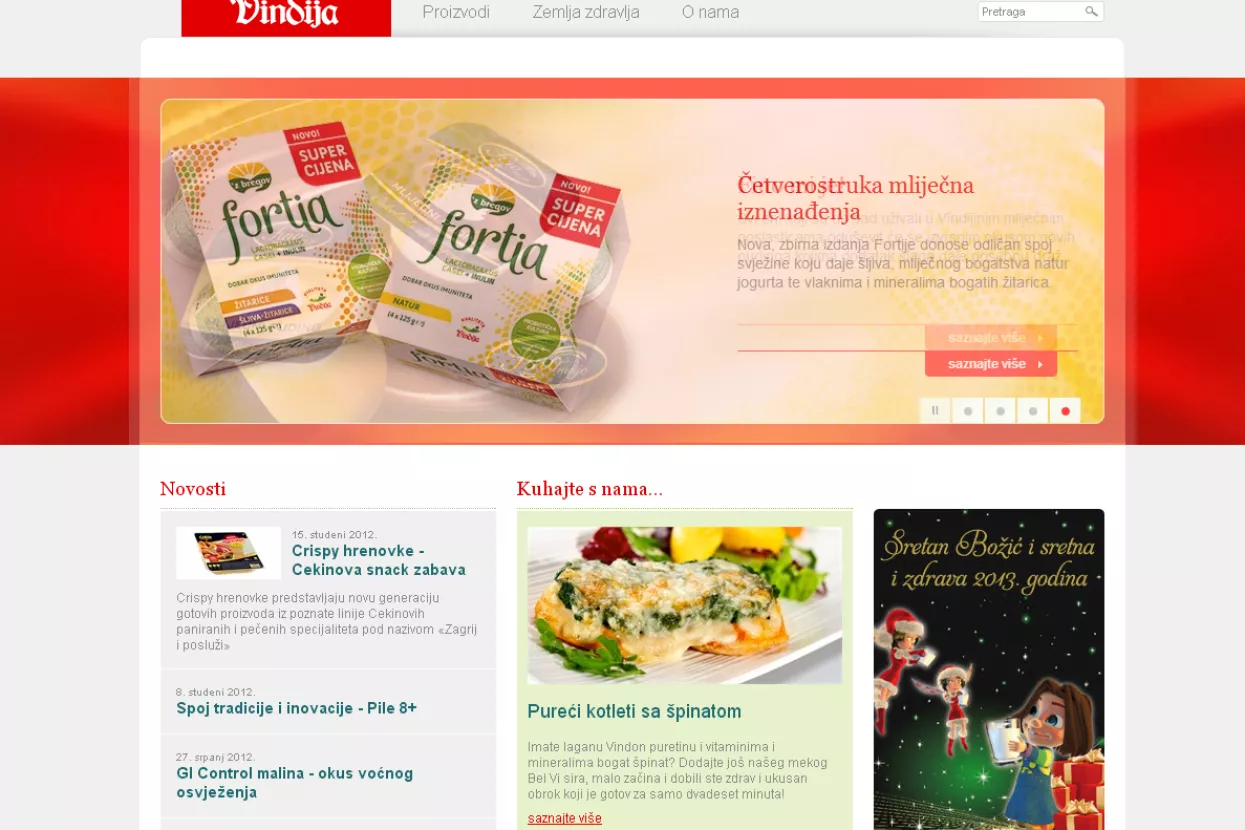 Vindija ima nove stranice