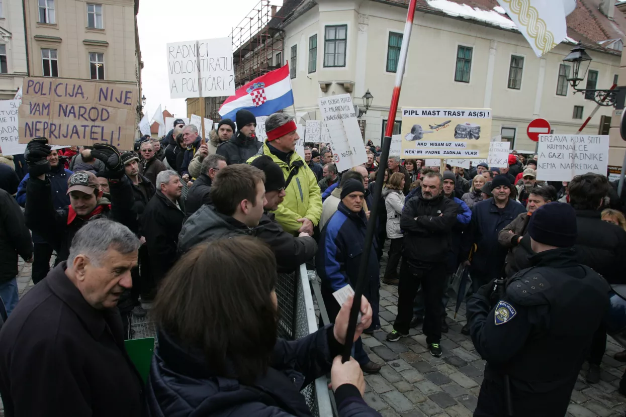 Radnici Diokija blokirali križanje Ilice i Frankopanske
