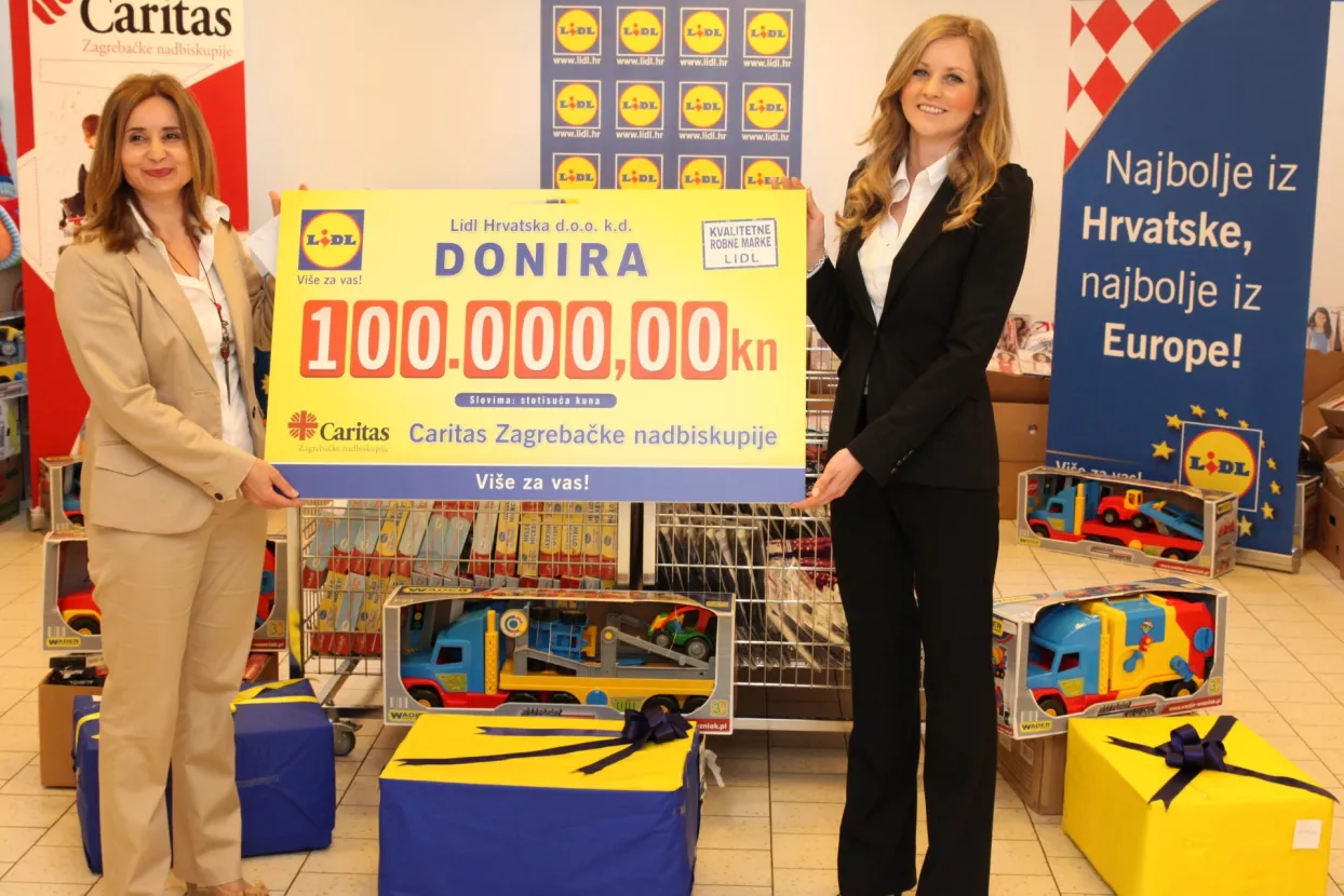 Lidl darovao Caritas Zagrebačke nadbiskupije