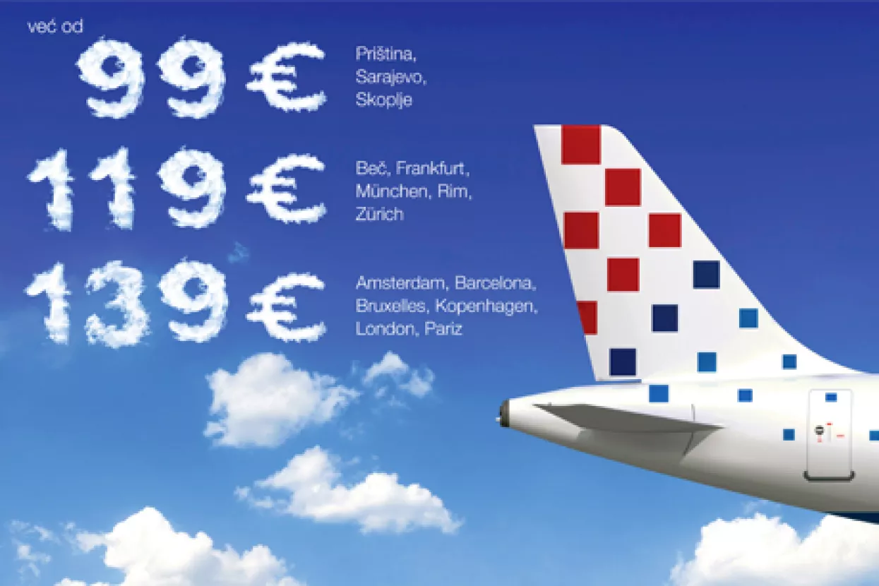 Croatia Airlines nudi povoljne avio karte za Europu