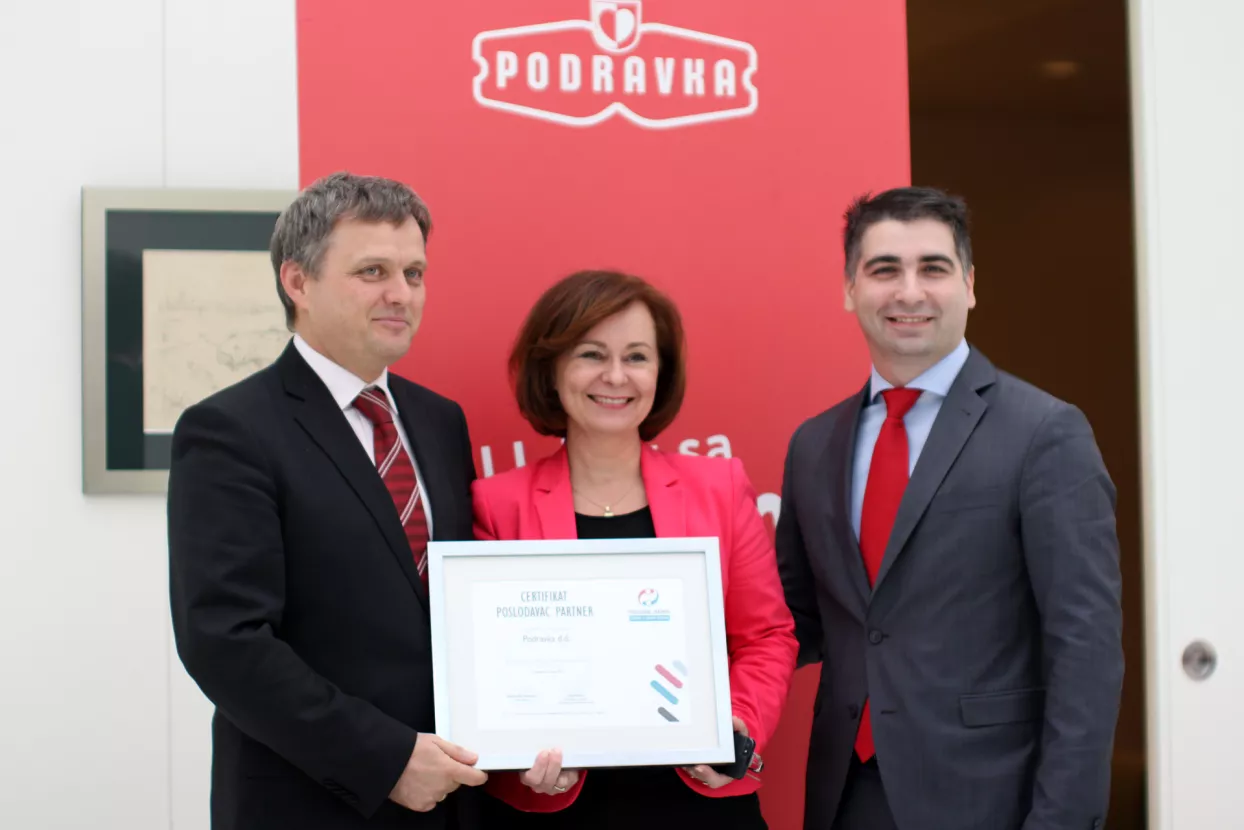 Podravka novi dobitnik certifikata Poslodavac Partner