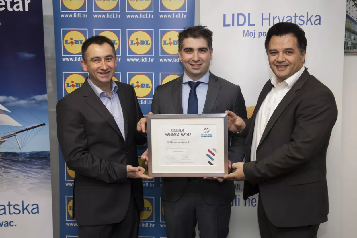 Lidl četvrtu godinu za redom nositelj certifikata Poslodavac Partner