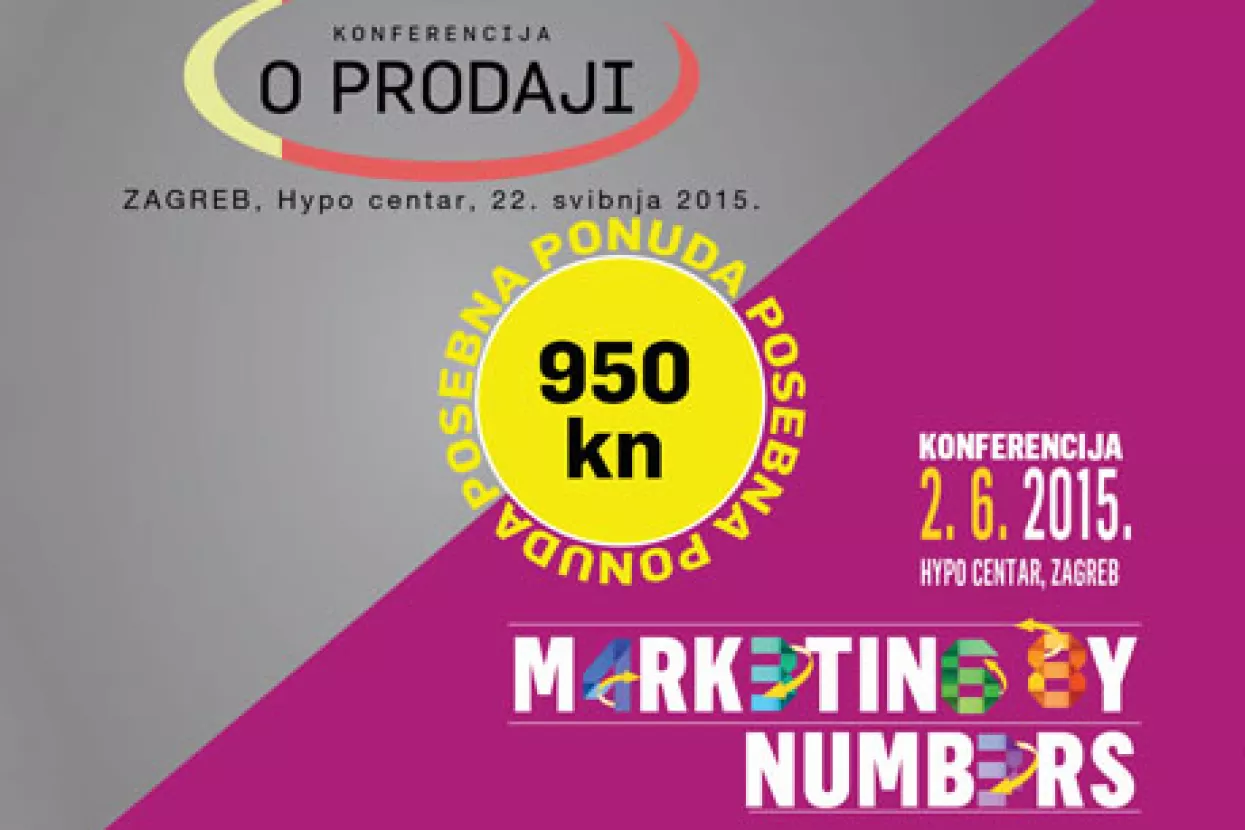 Posebna ponuda: Konferencija o prodaji i Marketing by numbers za 950 kuna