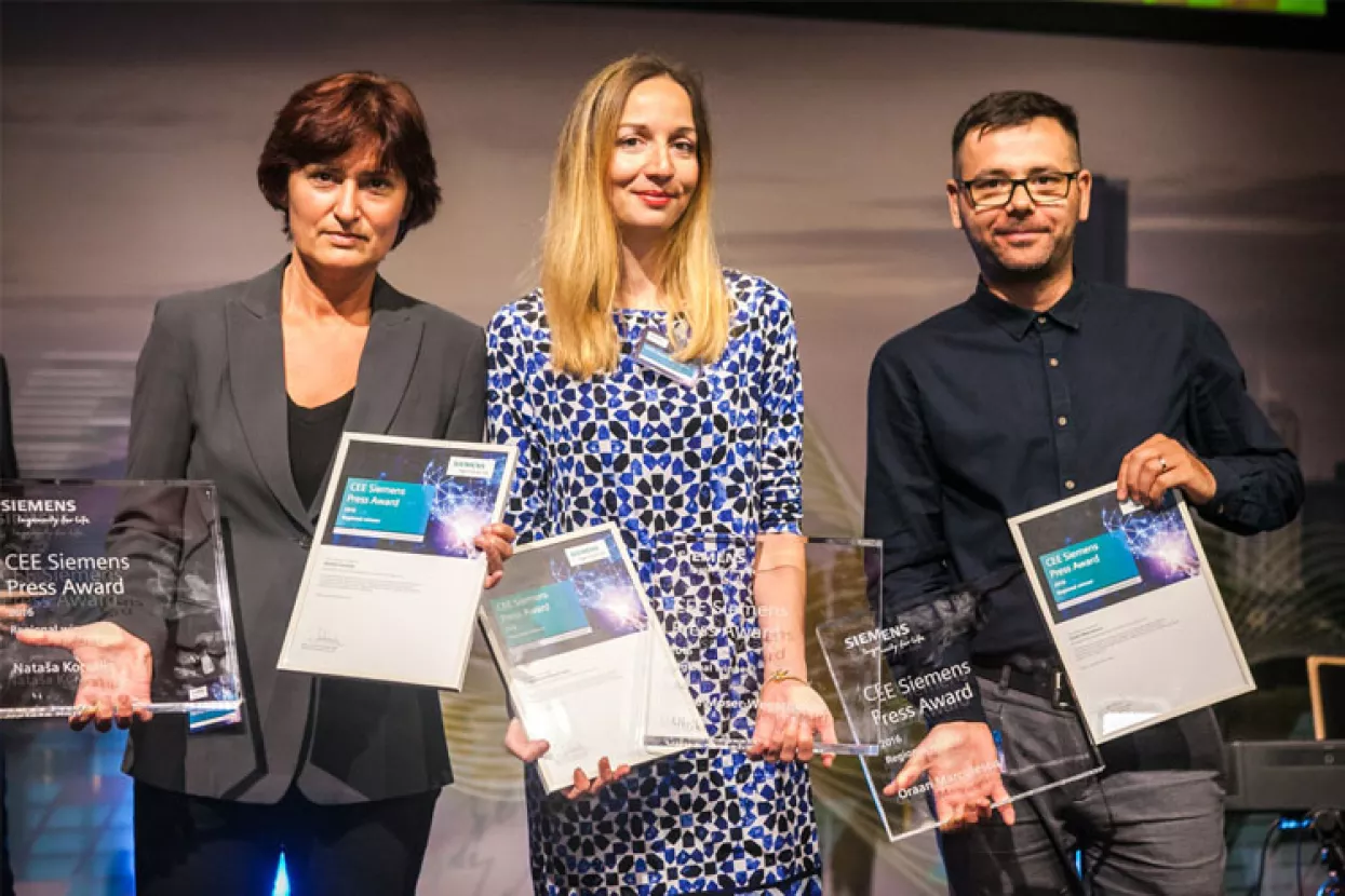 Novinari iz Rumunjske, Slovenije i Austrije pobjednici natjecanja Siemens CEE Press Award 2016