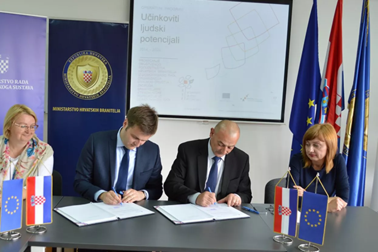 Potpisan ugovor o dodjeli 2 milijuna kuna za dru&scaron;tveno poduzetni&scaron;tvo branitelja