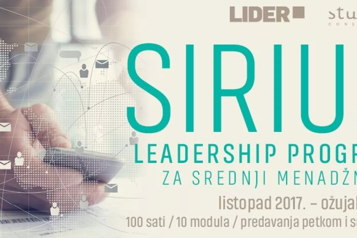 Sirius Leadership program, listopad 2017. - ožujak 2018.