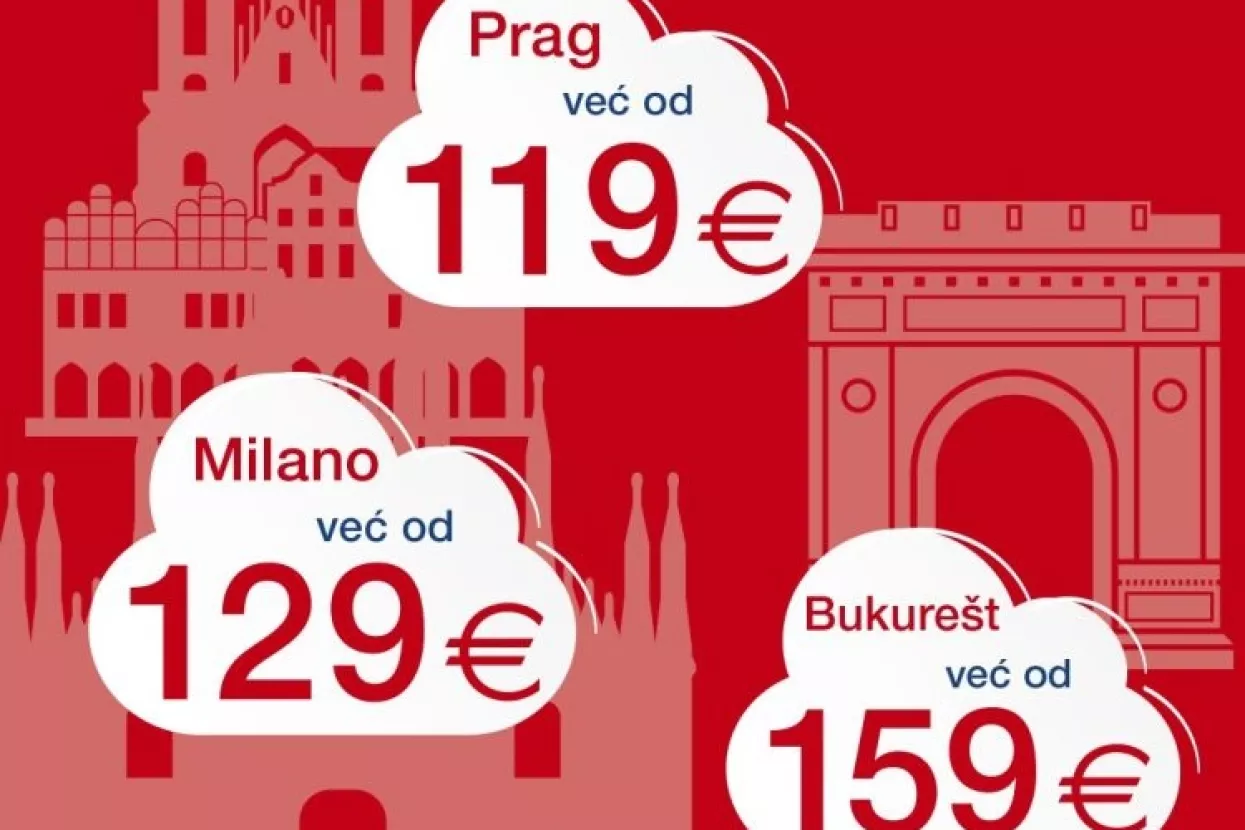 Pogledajte u oblake s Croatia Airlinesom i otputujte u Prag, Milano ili Bukurešt