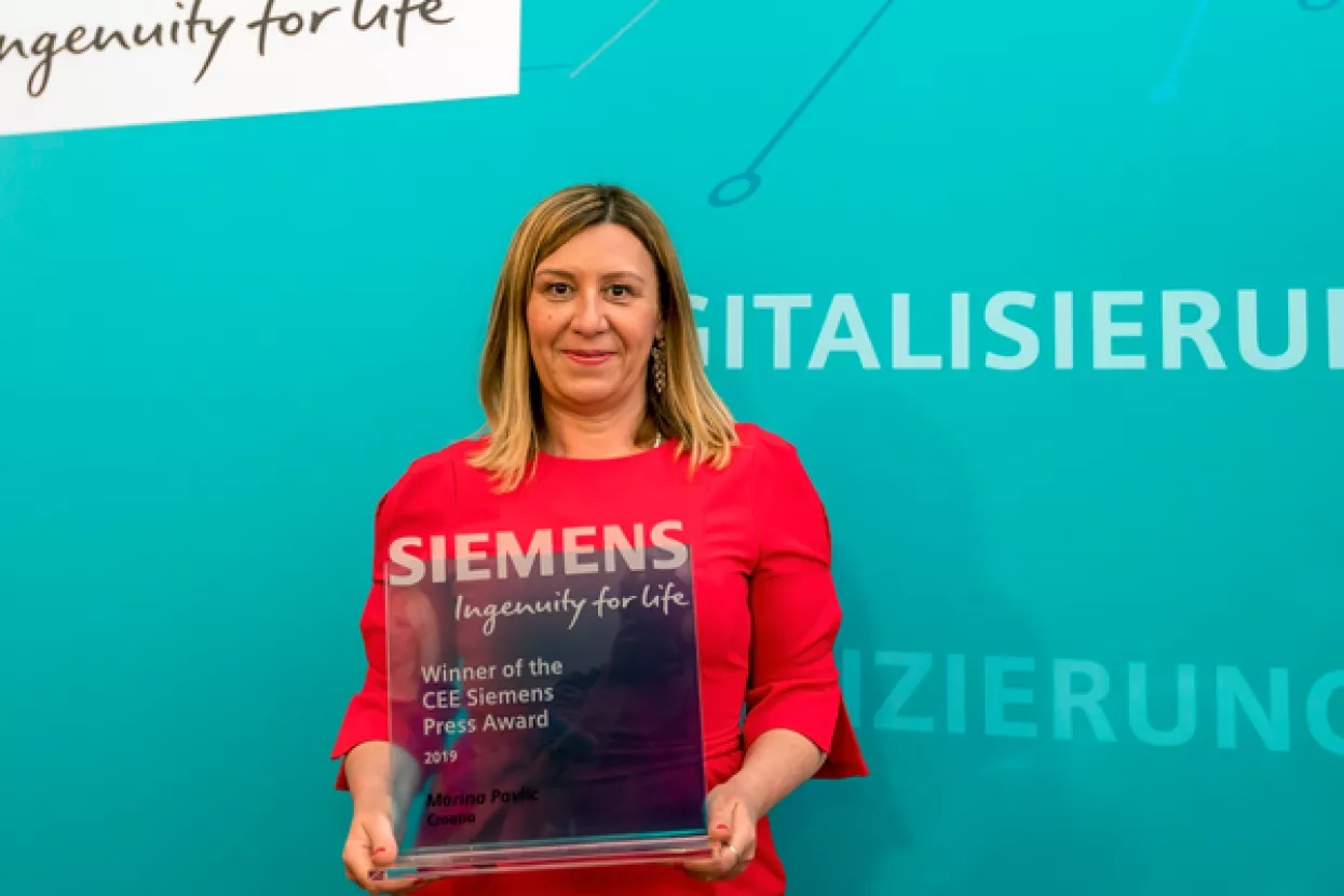 Marina Pavlić dobitnica Simensove nagrade CEE Press Award za 2019.