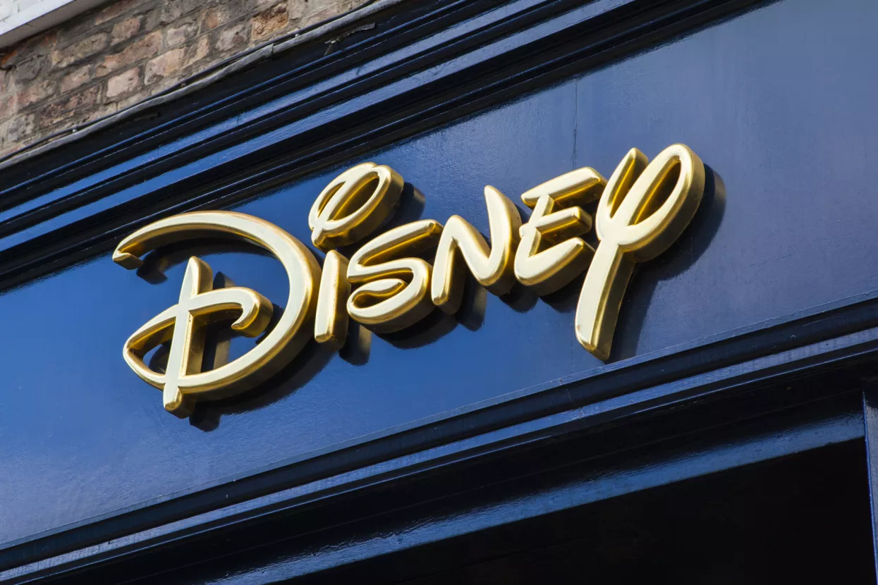 YORK, UK - AUGUST 26TH 2015: The sign for a Disney retail store in York, on 26th August 2015.