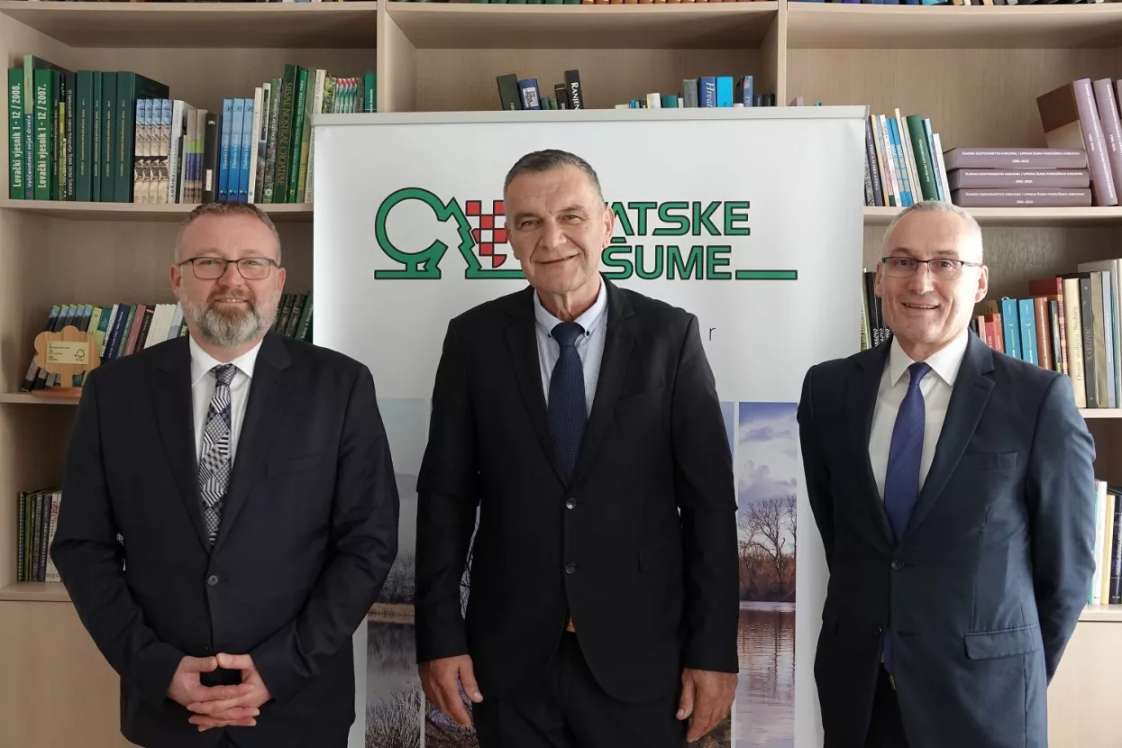 Uprava Hrvatskih šuma: Igor Fazekaš, Nediljko Dujić i Ante Sabljić
