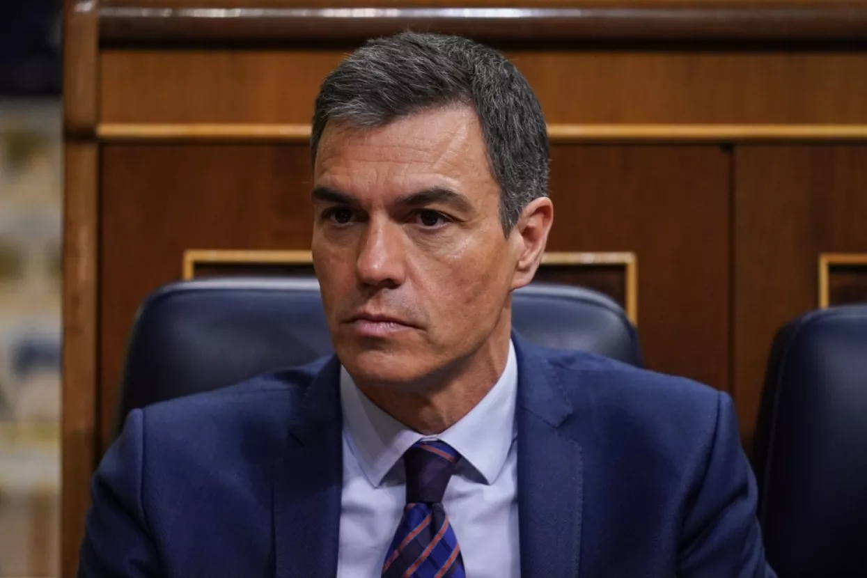 Madrid Spain; 04 26 2023Pedro Sanchez Perez-Castejón Prime Minister of Spain and general secretary of spanish socialist party during intervention in the spanish congress of deputies<br>Pedro Sánchez