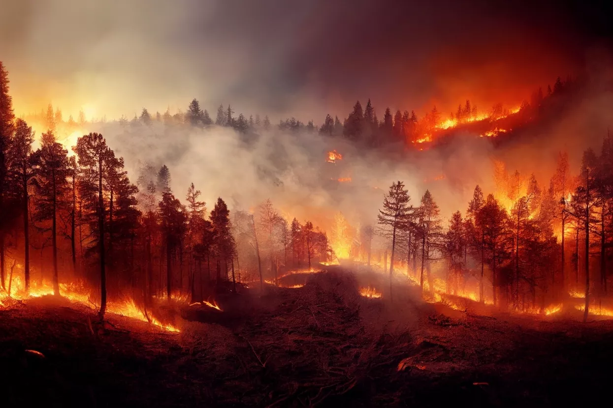 Šumski požar, prirodne katastrofe
