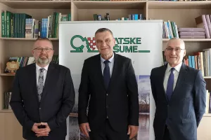 Uprava Hrvatskih šuma: Igor Fazekaš, Nediljko Dujić i Ante Sabljić