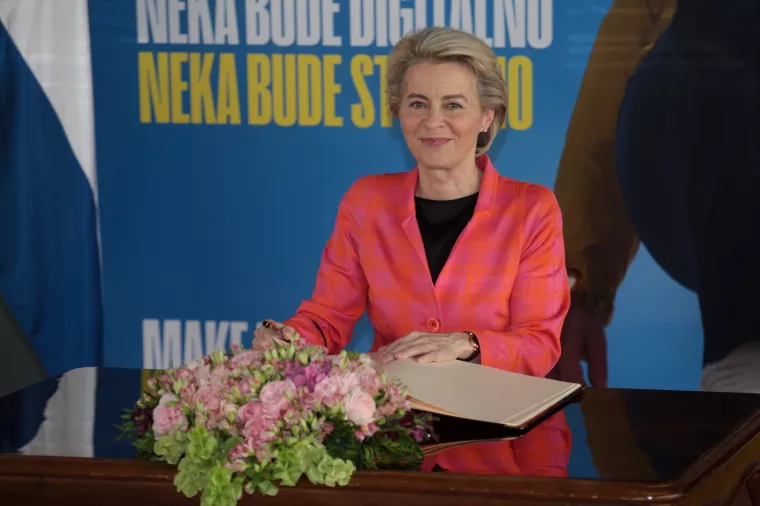 DOLAZAK URSULE von der LAYEN U ZAGREB, Ursula von der Leyen, Andrej Plenković, Gordan Grlić Radman, Dubravka Šuica