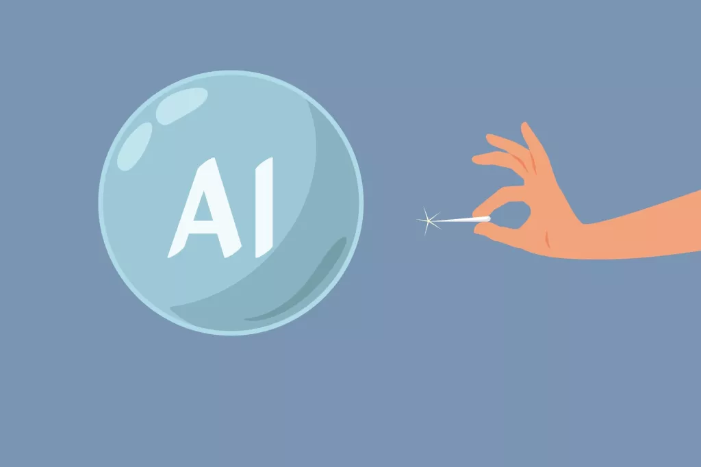 AI bubble burst, AI balon pucanje, umjetna inteligencija
