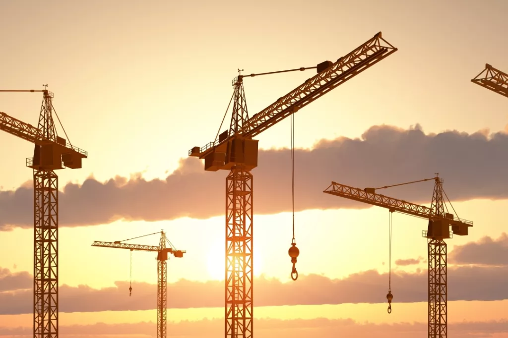 Građevinski radovi, gradili&scaron;te, građevina, dizalice