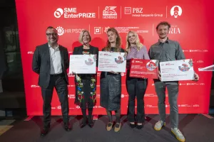 Mario Cerini i osvajači nagrade Heroj održivosti: Dragica Jerkov, Ivana Pavić, Antonija Žulj, Hrvoje Boljar