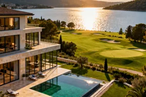 elitni turizam, golf tereni, ilustracija