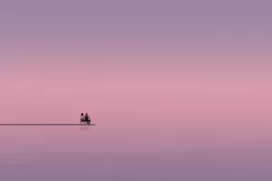 Suton, zalaz, smiraj, par, osamljenost, mir, zen, distanciranost