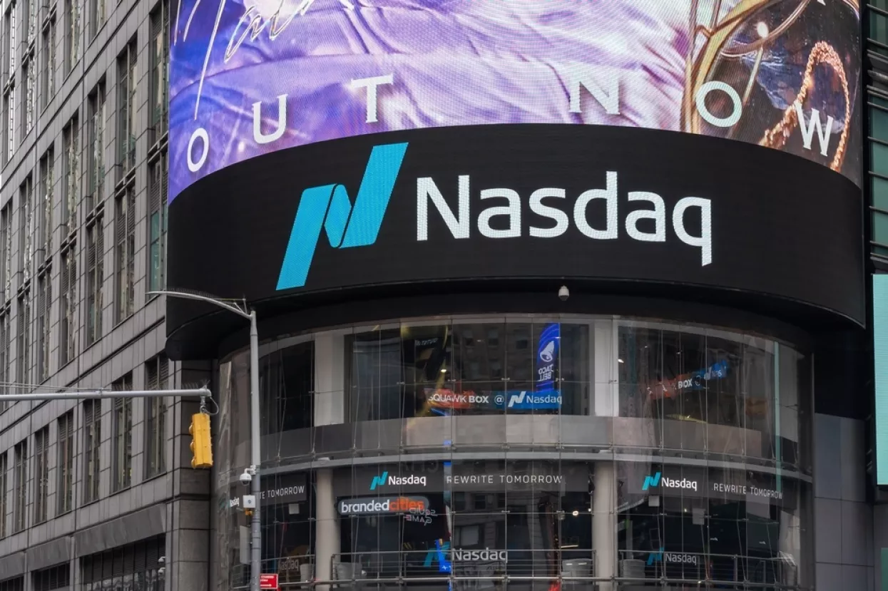New York City, NY, USA - August 21, 2022The NASDAQ Stock Exchange headquarters in New York, USA on August 21, 2022. The Nasdaq Composite is a stock market index.