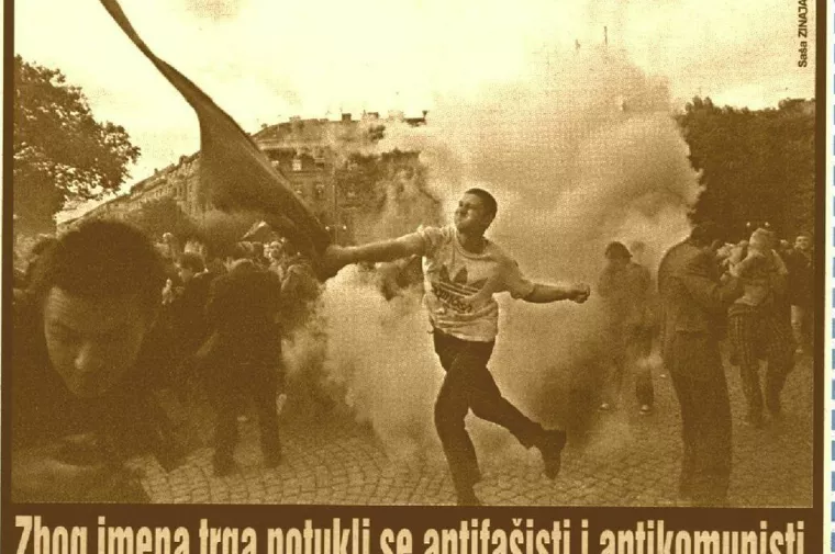Presnimka naslovnice Večernjeg lista od 10. svibnja 1999.