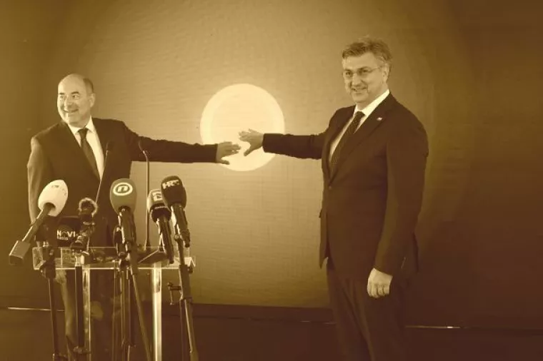 Biv&scaron;i predsjednik Uprave HEP-a Frane Barbarić i premijer Andrej Plenković