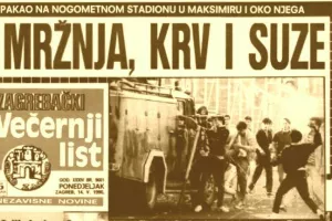 Faksimil naslovnice Večernjeg lista