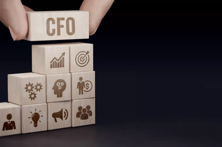 CFO - digital technology concept. Business, Technology, Internet and network concept. 3d illustration