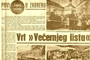 Faksimil izvje&scaron;taja Večernjeg lista s otvorenja prvog Sajma cvijeća 1966.