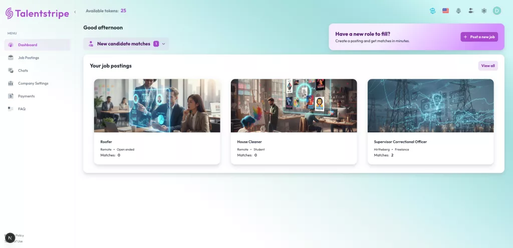 Talentstripe - aplikacija